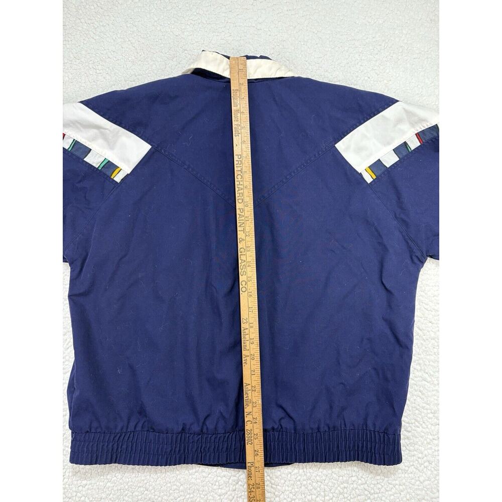 Vintage 80s Be In The‎ Current Seen Colorblock Windbreaker Track Jacket Womens L - Picture 7 of 7